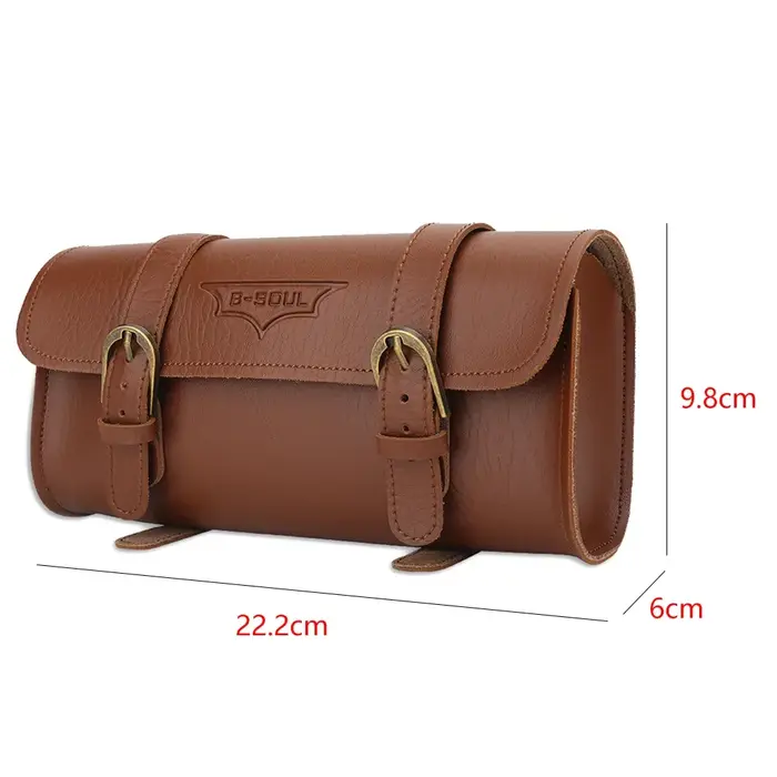 Sac de queue de vélo rétro en cuir PU
