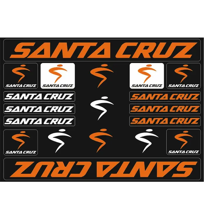 Autocollants pour cadre de vélo Santa Cruz, ensemble d'adhésifs graphiques en vinyle Orange