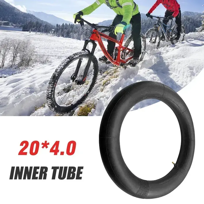 Chambre à air de vélo Fat 20x4.0, 1 pièce, pour motoneiges, vélos, vtt, pneu noir