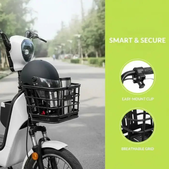 Nouveau panier avant noir pour vélo