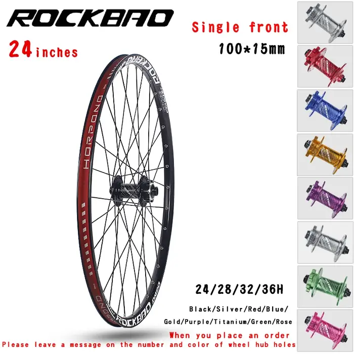 ROCKBAO-Jeu de roues de vélo de montagne, frein à disque, alliage d'aluminium, 4 roulements, 7-12 vi