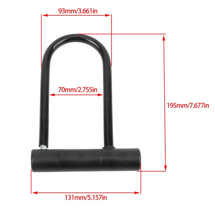 Pour moto Scooter 19.5cm U serrure antivol sécurité robuste