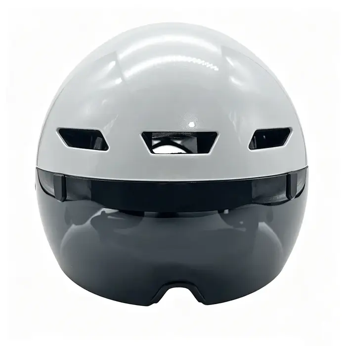 Casque de vélo de route aérodynamique pour triathlon, casque de vélo de contre-la-montre avec visière intégrée pour la course