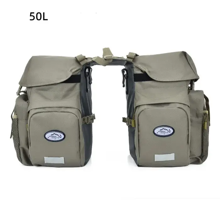 2026 sac de vélo 50L Nylon vélo support arrière coffre vélo bagages siège arrière sacoche réfléchissant cyclisme stockage vélo accessoires
