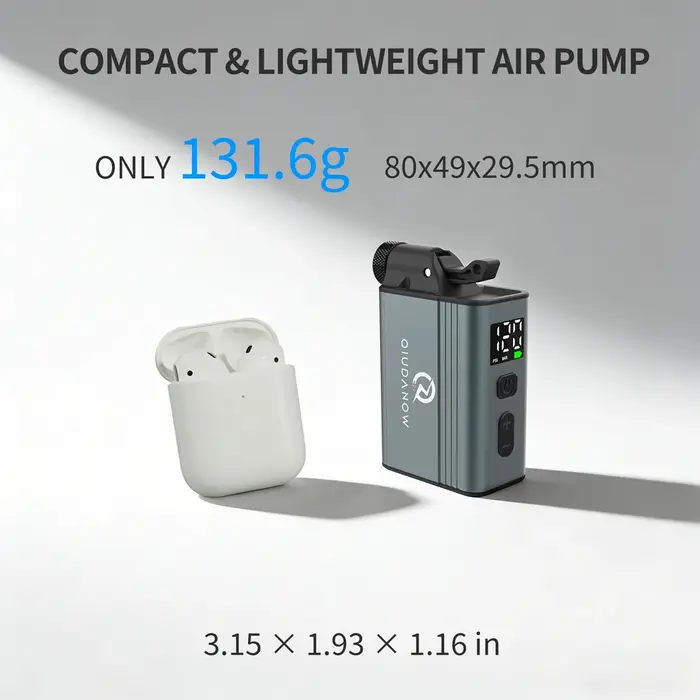 Pompe à air électrique portable pour pneus de vélo avec écran numérique