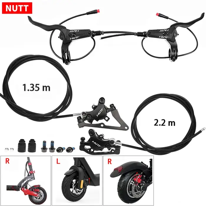 NUTT Scooter électrique frein à disque hydraulique e-bike 140 160 180mm Rotor pour Zero 10X 11X KUGOO G1 G2 Pro