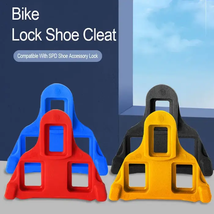 Crampons antidérapants pour pédales de vélo de route en plastique pour chaussures autobloquantes cyclisme VTT cruiser blanc bordeaux jaune rouge