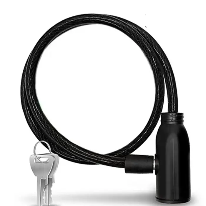 Serrure de vélo avec 2 clés – Câble en acier antivol durable pour vélos, scooters électriques et plu