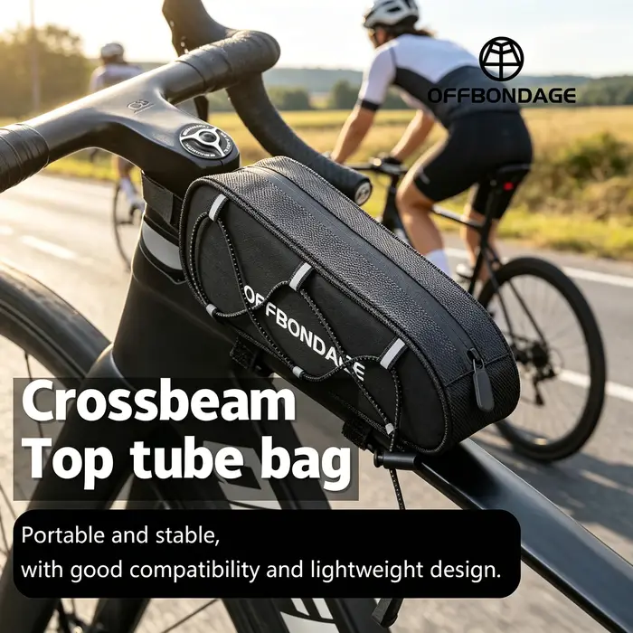 OFFBONDAGE Sacoche de vélo imperméable et réfléchissante pour tube supérieur avant