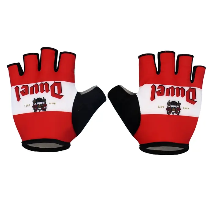 DUVEL-Gants de cyclisme classiques, demi-doigts courts, coussinets en gel antidérapants, respirants, sports de plein air, gants de vélo VTT, noir, rouge,