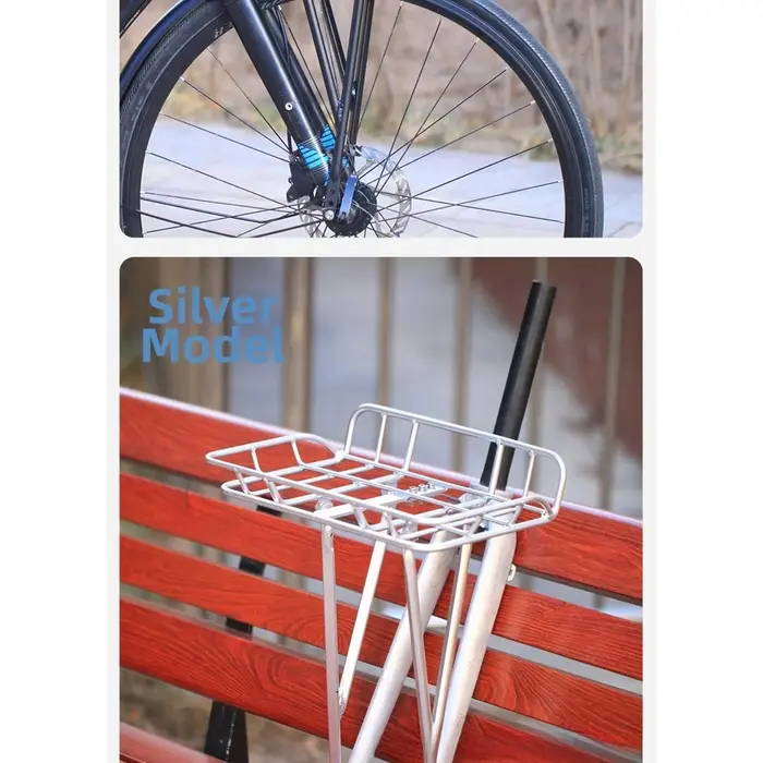 Panier porte-vélo avant en alliage d'aluminium anodisé pour vélos de gravel et de banlieue