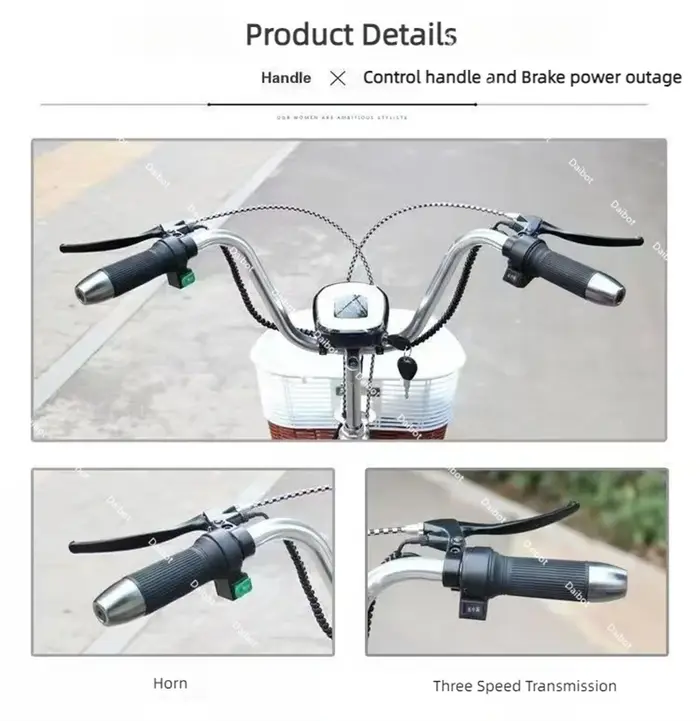 Parent enfant 2 personnes vélo électrique 3 roues avec panier de chargement Tricycle