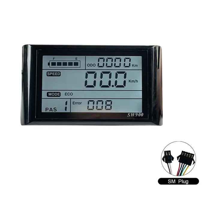 SW900 Scooter électrique LCD affichage compteur panneau de commande 5pin 24/36/48V e-bike vélo liqui