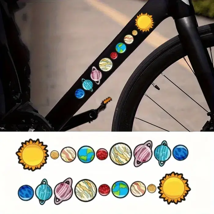 Autocollant de vélo 2D plat 2 pièces