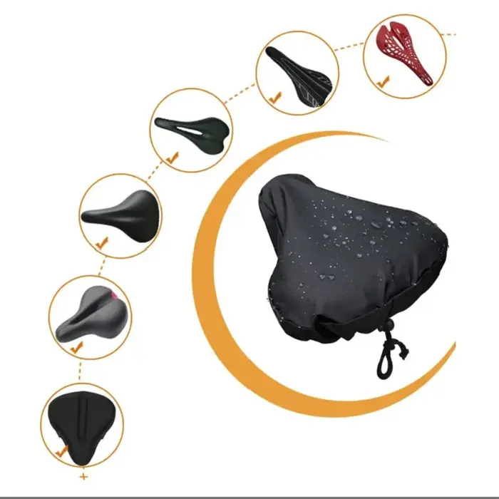 Housse de selle de vélo avec cordon de serrage