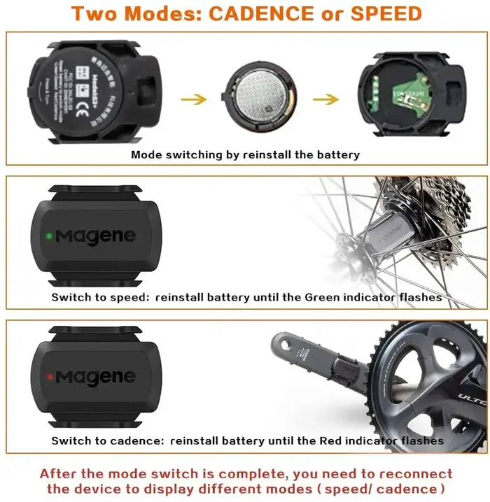 Magene S3 + capteur de Cadence de vitesse ANT Bluetooth ordinateur compteur de vitesse double capteu