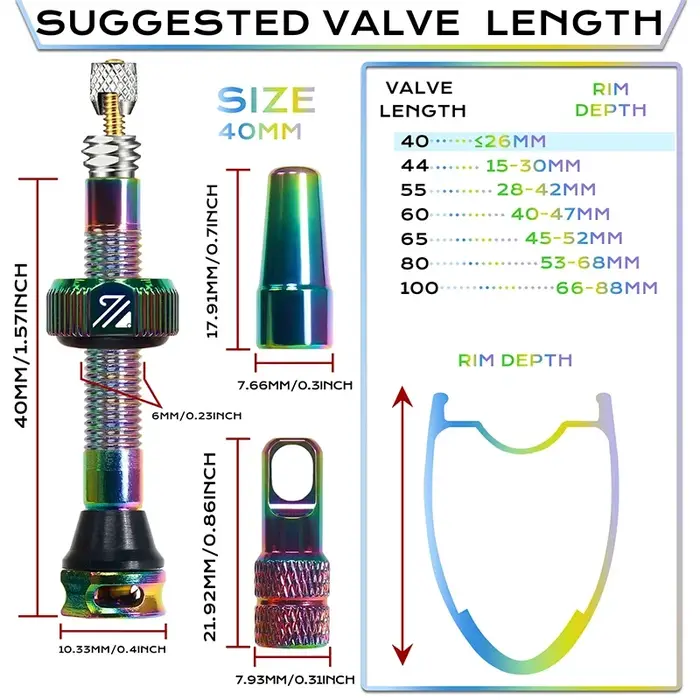 BUCKLOS – Valve Tubeless Presta pour vélo