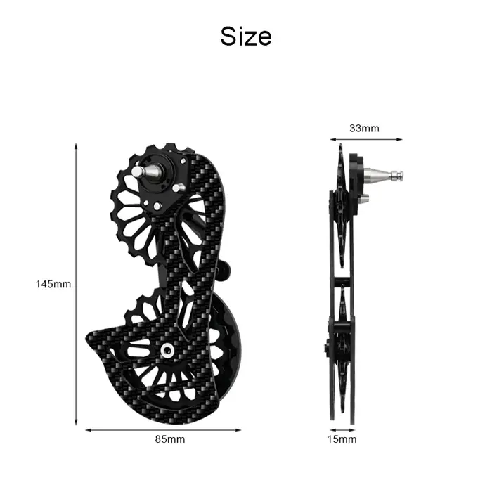 Dérailleur arrière de vélo en Fiber de carbone et céramique