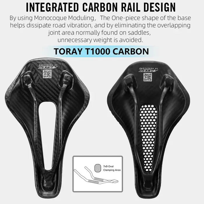 RYET selle entièrement en carbone imprimé 3D ultraléger creux confortable respirant vtt vélo de course sur route siège