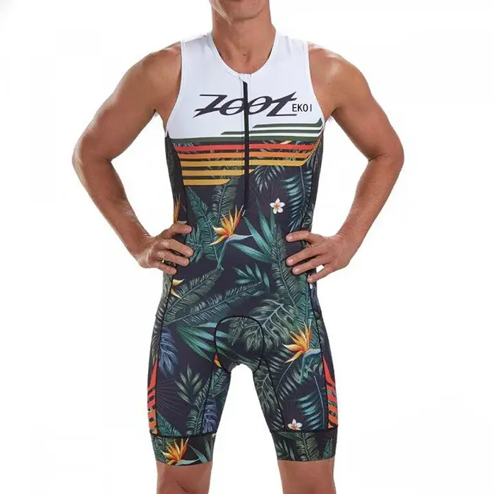 Zootekoi hommes cyclisme Triathlon sans manches respirant serré été VTT vêtements