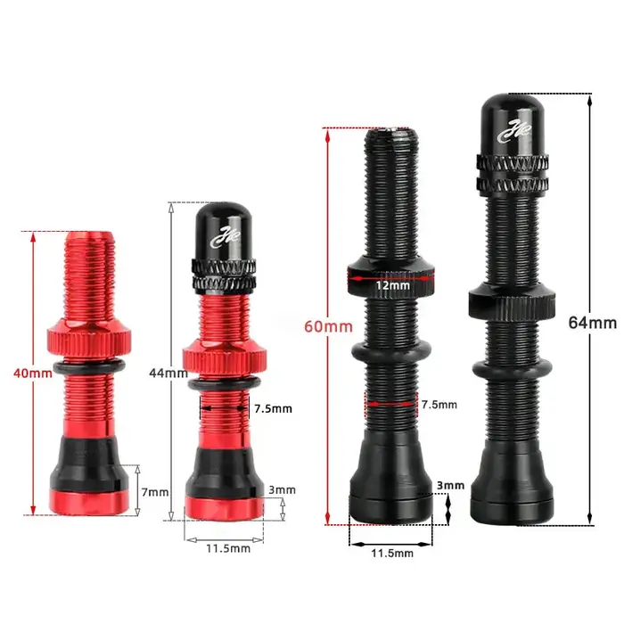 Deemount 2 pièces vannes Schrader A/V 40/60mm CNC usiné anodisé pour jantes Tubeless de vélo de rout