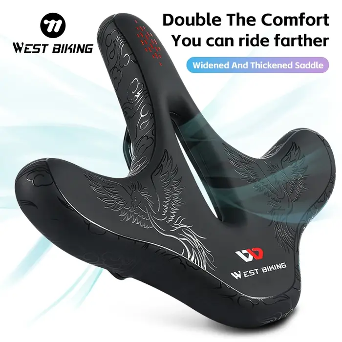 WEST BIKING Coussin de Selle de Vélo Confortable pour VTT et Cyclisme