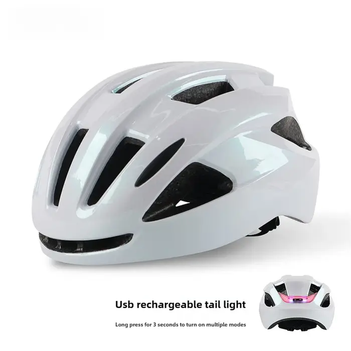 Casque de vélo adulte avec feu arrière LED, casque de vélo léger et respirant, adapté à 58 à 62 cm p