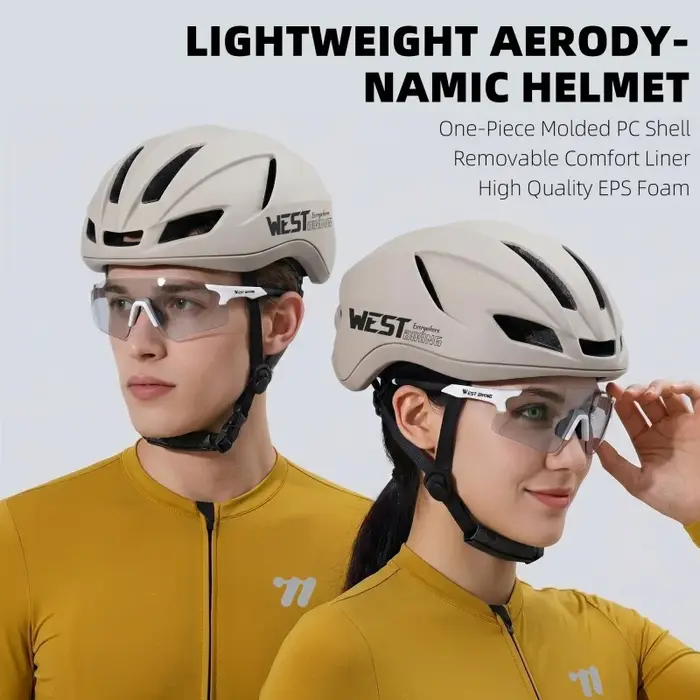 Casque de vélo pour femme WEST BIKING avec éclairage arrière