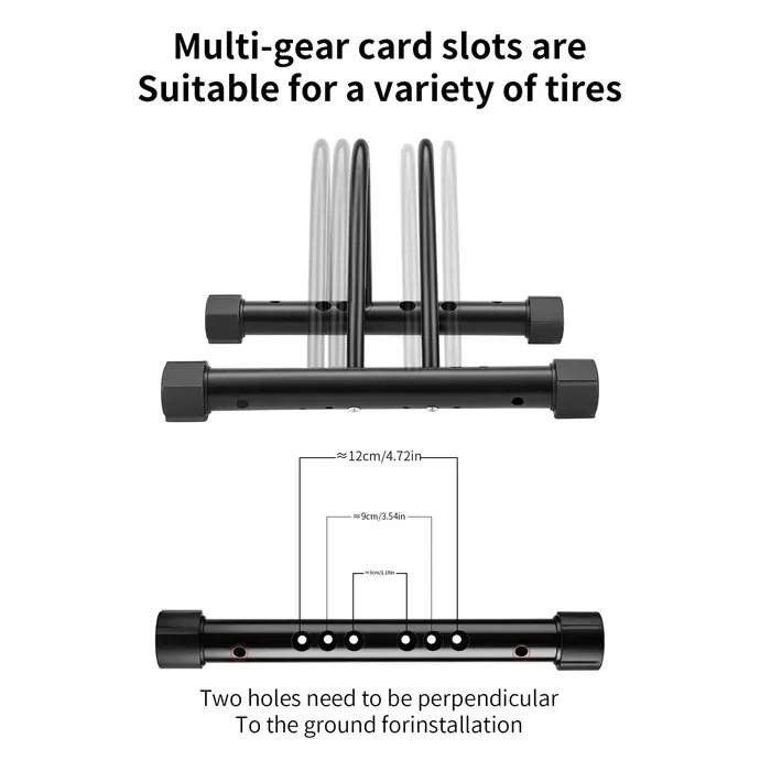Support de stationnement vertical TOSUOD pour vélos, réglable, antidérapant, en acier à haute teneur en carbone, accessoires de vélo