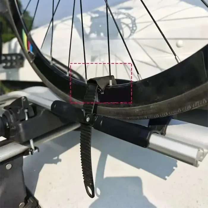 Sangles d'adaptateur de roue de vélo de galerie de toit avec coussin