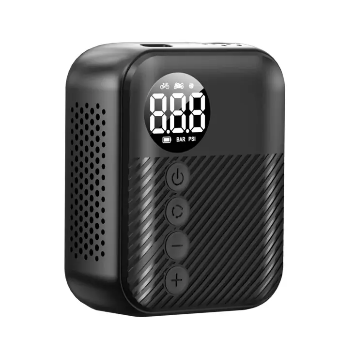 Gonfleur de pneus portable, mini compresseur d'air électrique 150 PSI avec manomètre numérique, arrêt automatique, pompe à pneus rechargeable pour vélo et voiture