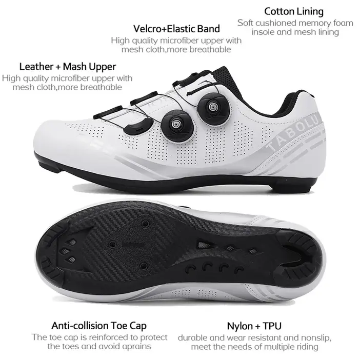 Chaussures de cyclisme professionnelles en carbone pour hommes et femmes