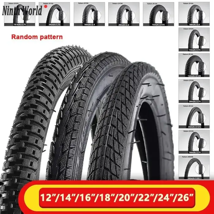Pneus de vélo VTT 12/14/16/20/24/26X1.75/1.95/2.4 pouces