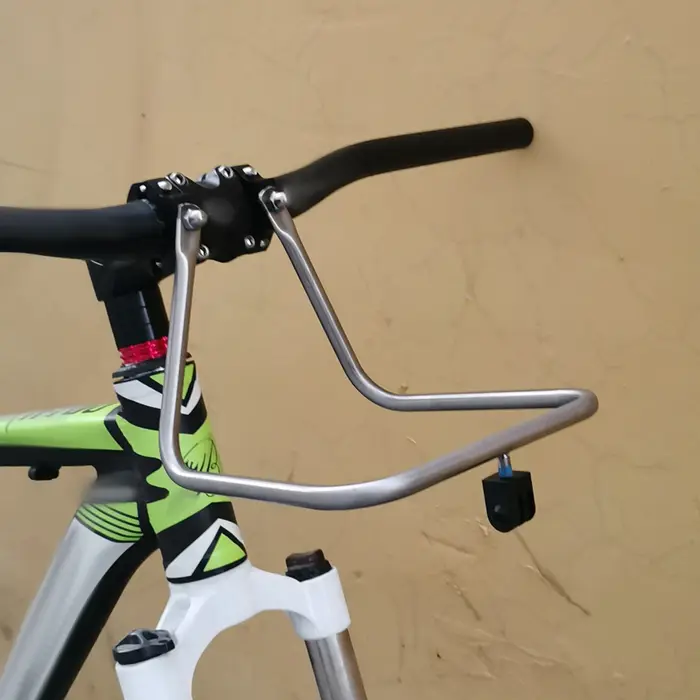 Porte-bagages avant professionnel pour vélo en acier inoxydable avec pinces en aluminium pour le transport de bagages