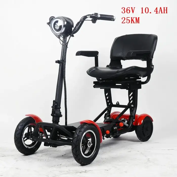 Promotion de Scooter électrique de 10 pouces personnes âgées 36V250W Scooters de mobilité pliables à double moteur 4 roues avec grand accoudoir vitesse maximale 18
