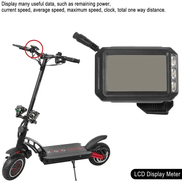 Tableau de bord d'affichage LCD pour Scooter électrique