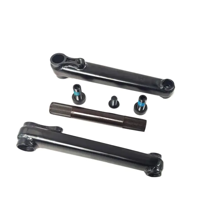 Pédalier de vélo BMX en acier chromé noir CRMO 48T * 19MM * 170MM 9/16 mi BB/Euro BB/espagnol BB/BB américain