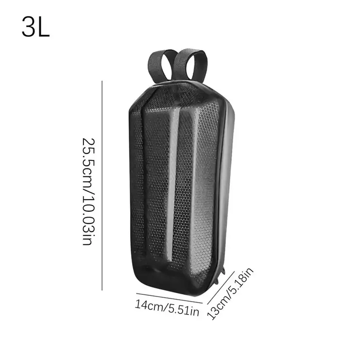 Sac de guidon de vélo à coque rigide noir grande capacité étanche pour scooter électrique et trottinette d'équilibre voyage urbain