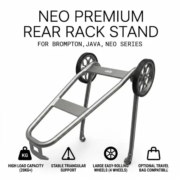 Porte-bagages arrière en alliage d'aluminium CNC avec roulettes faciles à utiliser