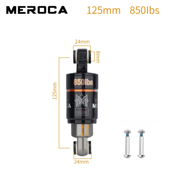MEROCA-Amortisseur arrière de vélo MT-100 ressort à huile amortisseur réglable 125/150/165/190mm pou