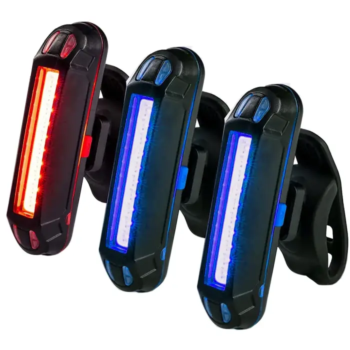 Feu arrière de vélo, feu de sécurité LED rechargeable par USB