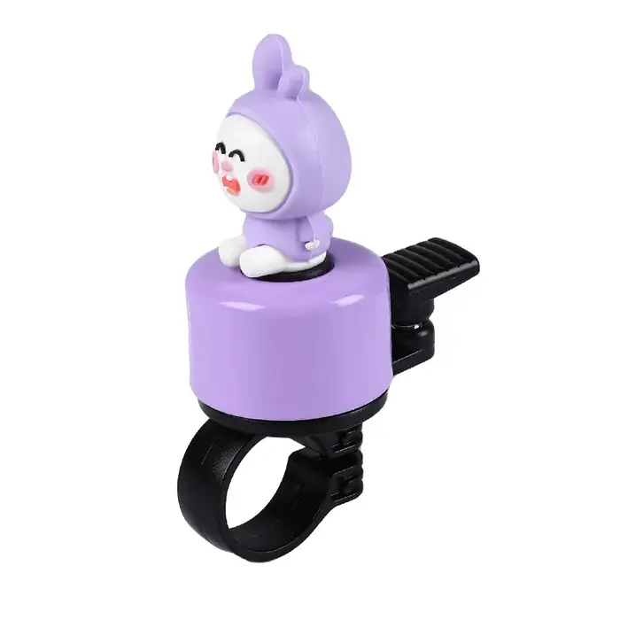 Mini cloche de vélo pliante avec motif animal de dessin animé