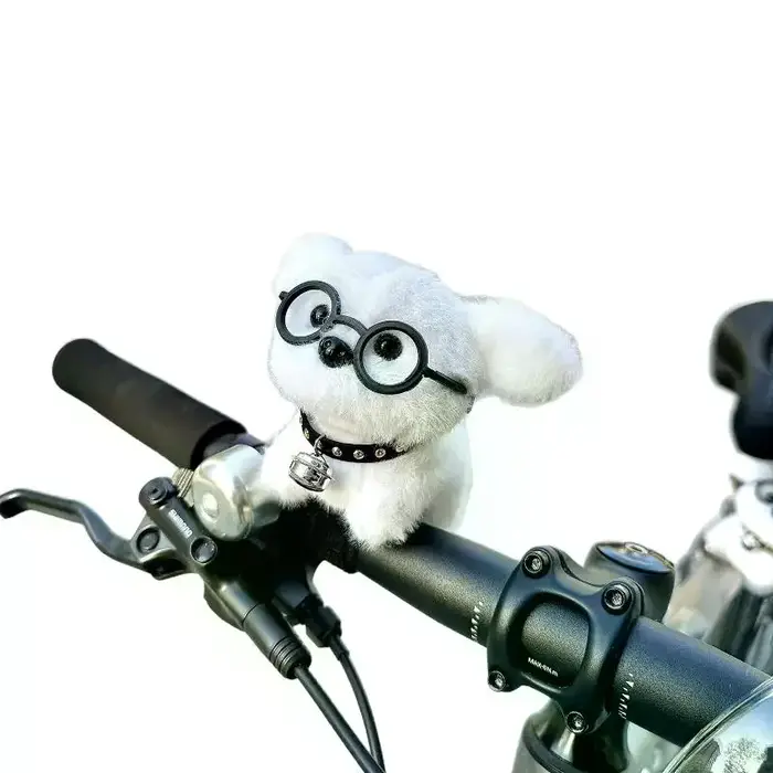 Pendentif décoratif chiot mignon pour guidon de vélo, vélo électrique, moto, vélo de route