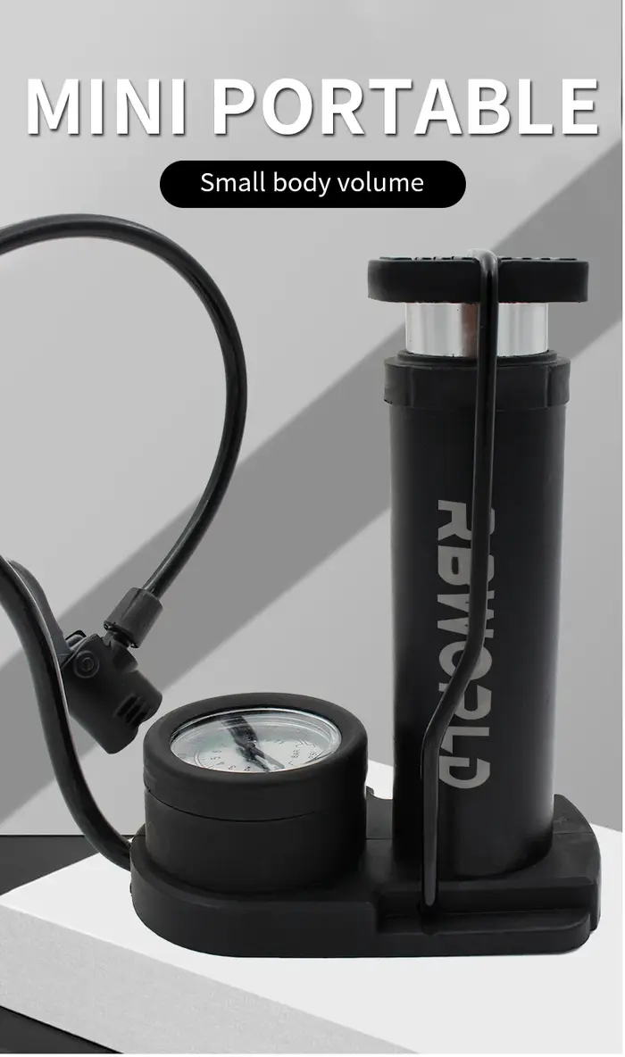 Pompe à vélo portable manuelle universelle pour gonflage de pneus de VTT