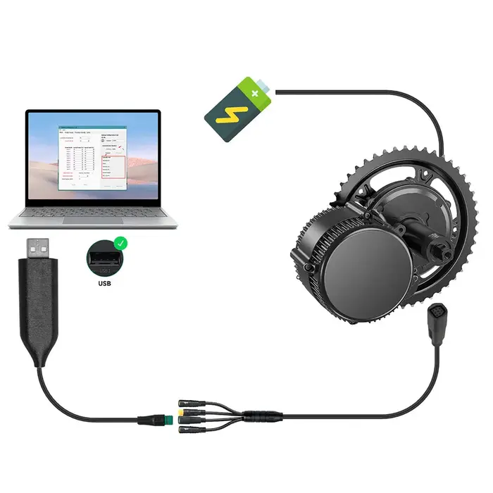 Câble de programmation USB pour moteur d'entraînement central de vélo électrique