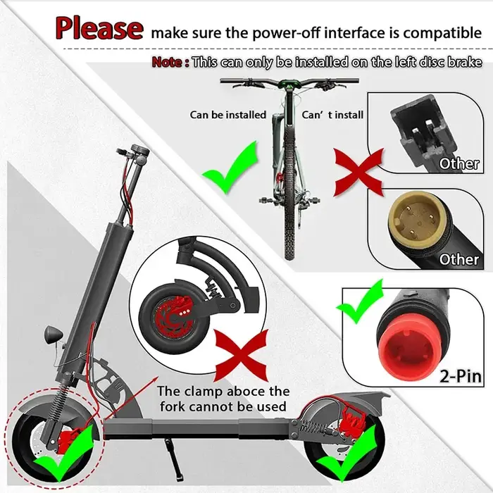 BUCKLOS mise hors tension freins de vélo électrique 2 pistons avec Rotor G3 e-bike jeu