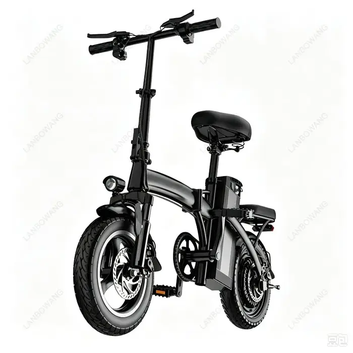Vélo électrique pliable portable pour adultes, vélo électrique léger alimenté par batterie au lithium de 14 pouces pour le transport quotidien en ville