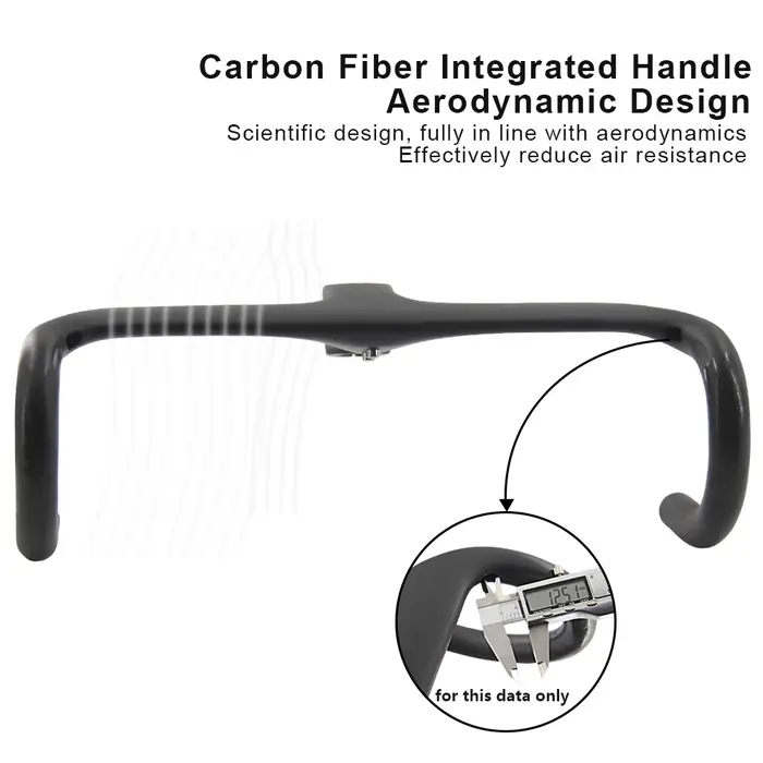 Guidon de vélo de route entièrement en Fiber de carbone