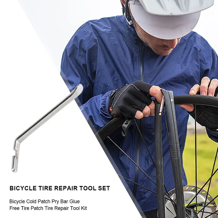 Kit de réparation de pneus de vélo avec colle vulcanisante et patchs