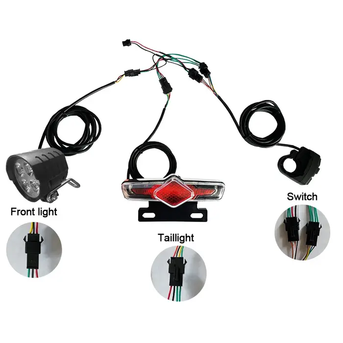 Feu arrière de vélo électrique 36V-60V